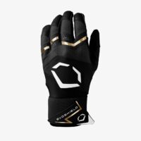 Evoshield Black Carbyne Batting Gloves with Strap