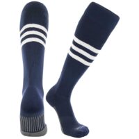TCK Made in USA Dugout Series Classic 3-Stripe Baseball Socks Navy-White